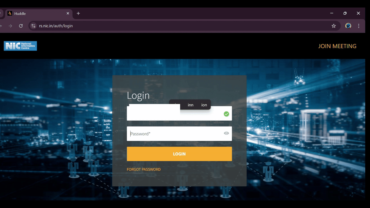 Screenshot of the Login dialog requesting E-mail address and Password.